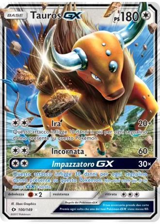 Tauros GX #100/149 — Sole e Luna
