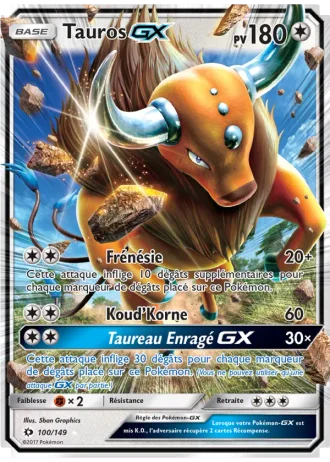 Tauros GX #100/149 — Soleil et Lune