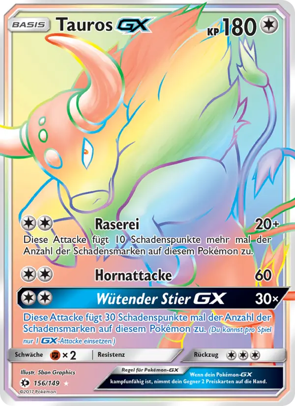 Tauros GX #156 — Sonne & Mond