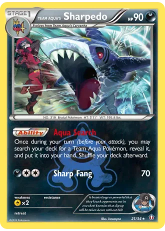Team Aqua's Sharpedo #21 — Double Crisis