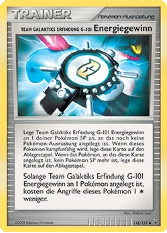 Team Galaktiks Erfindung G-101 Energiegewinn #116/127 — Platin