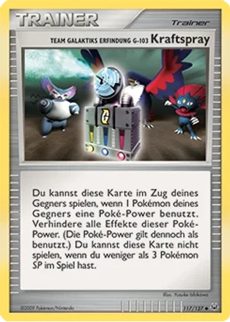 Team Galaktiks Erfindung G-103 Kraftspray #117/127 — Platin