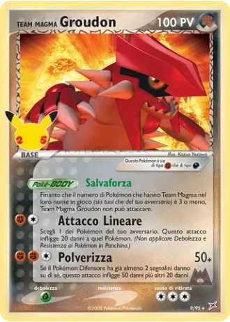Team Magma Groudon #9/95 — Collezione Classica (Celebrazioni)