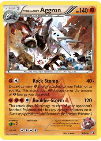 Team Magma's Aggron #14 — Double Crisis