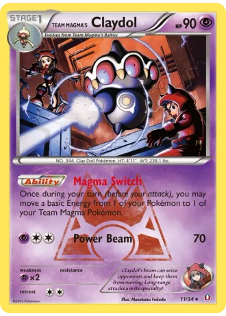 Team Magma's Claydol #11 — Double Crisis