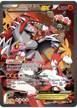 Team Magma's Groudon EX #15 — Double Crisis