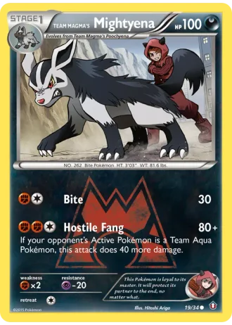 Team Magma's Mightyena #19 — Double Crisis