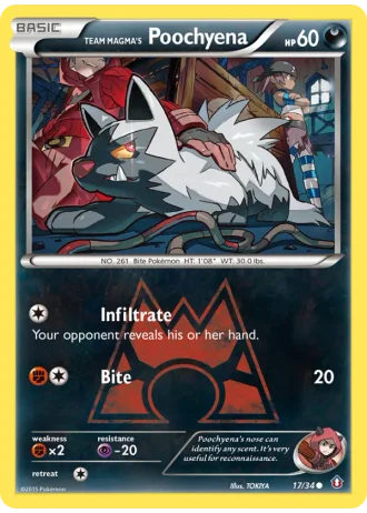 Team Magma's Poochyena #17 — Double Crisis