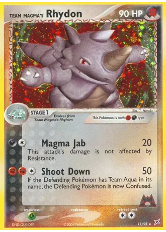 Team Magma's Rhydon #11/95 — Team Magma vs Team Aqua