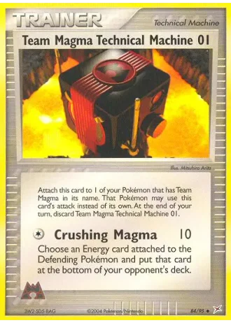 Team Magma's Technical Machine 01 #84/95 — Team Magma vs Team Aqua
