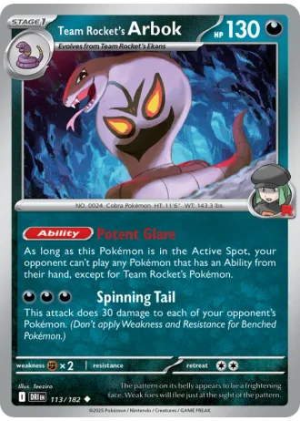 Team Rocket's Arbok #113 — Destined Rivals