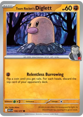 Team Rocket's Diglett #100 — Ascended Heroes