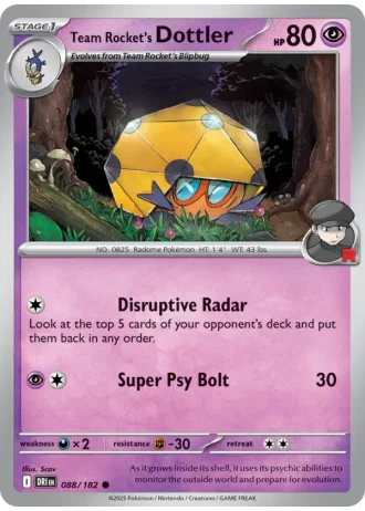 Team Rocket's Dottler #088 — Destined Rivals