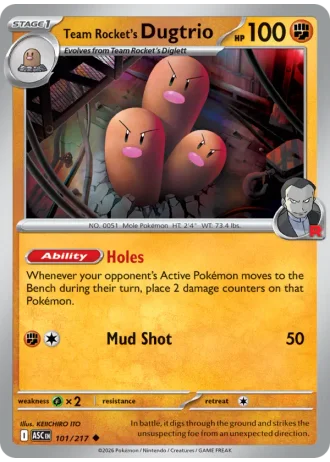 Team Rocket's Dugtrio #101 — Ascended Heroes