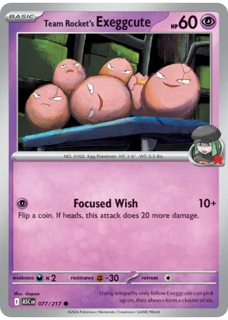 Team Rocket's Exeggcute #077 — Ascended Heroes