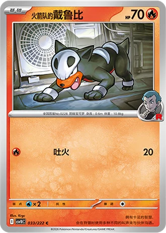Team Rocket's Houndour #33/222 — Chasing Glory Together