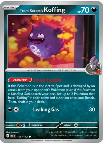 Team Rocket's Koffing #125 — Destined Rivals