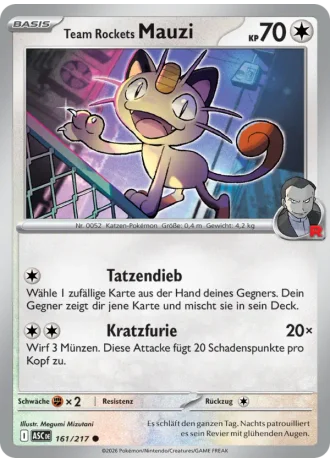 Team Rockets Mauzi #161/217 — Erhabene Helden