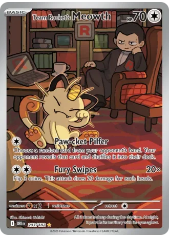 Team Rocket's Meowth #203 — Destined Rivals