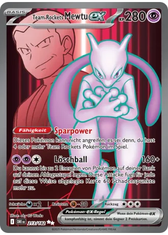 Team Rockets Mewtu ex #213/182 — Ewige Rivalen