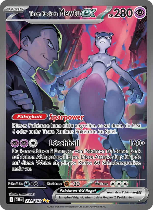 Team Rockets Mewtu ex #231 — Ewige Rivalen