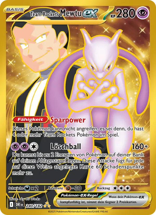 Team Rockets Mewtu ex #240 — Ewige Rivalen