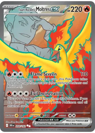 Team Rocket's Moltres ex #208 — Destined Rivals