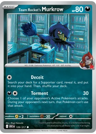 Team Rocket's Murkrow #126 — Ascended Heroes