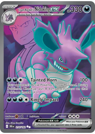 Team Rocket's Nidoking ex #216 — Destined Rivals
