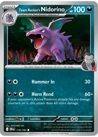 Team Rocket's Nidorino #118 — Destined Rivals