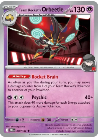 Team Rocket's Orbeetle #089 — Destined Rivals