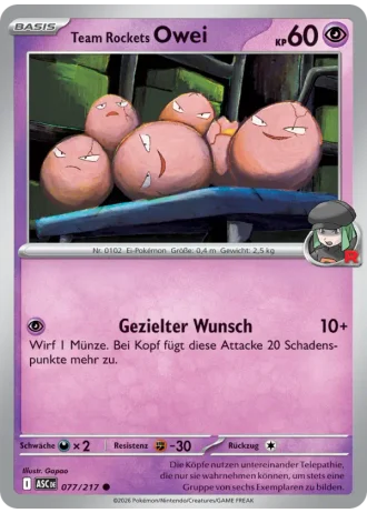 Team Rockets Owei #077/217 — Erhabene Helden