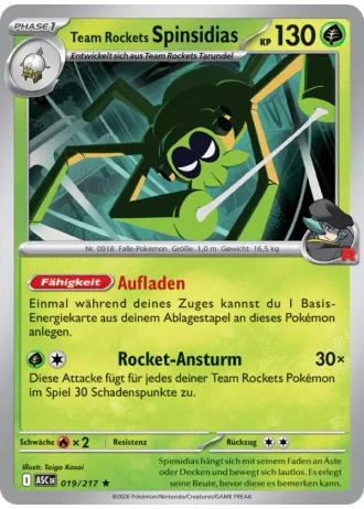 Team Rockets Spinsidias #019/217 — Erhabene Helden
