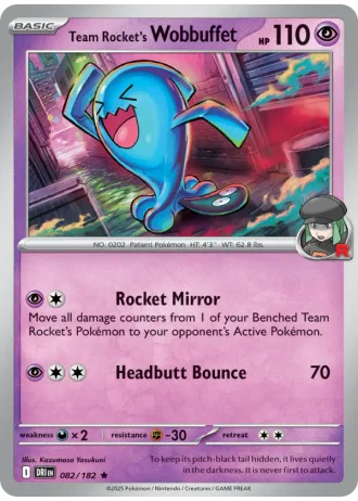 Team Rocket's Wobbuffet #082 — Destined Rivals