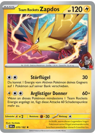 Team Rockets Zapdos #070/182 — Ewige Rivalen