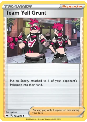 Team Yell Grunt #184/202 — Sword & Shield