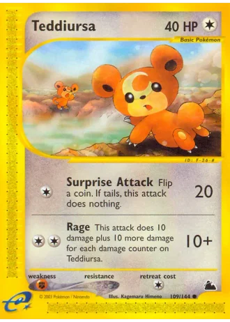 Teddiursa #109/144 — Skyridge
