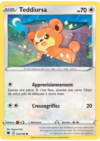 Teddiursa #122/189 — Astres Radieux