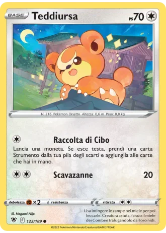 Teddiursa #122/189 — Lucentezza Siderale