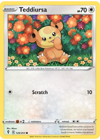 Teddiursa #126/203 — Evolving Skies
