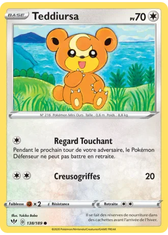 Teddiursa #138/189 — Ténèbres Embrasées