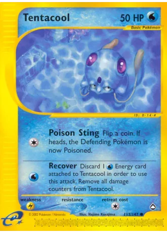 Tentacool #113/147 — Aquapolis