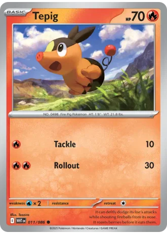 Tepig #011 — White Flare