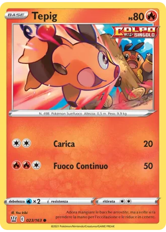 Tepig #23/163 — Stili di Lotta