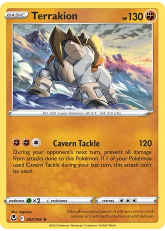 Terrakion #097/195 — Silver Tempest