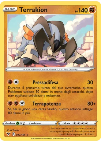 Terrakion #92/185 — Voltaggio Sfolgorante