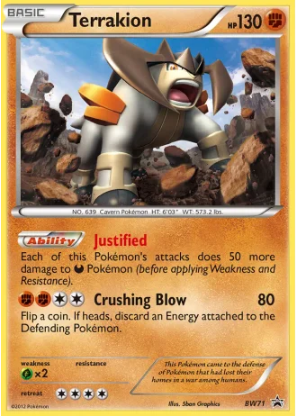Terrakion BW71 — Black & White Promos