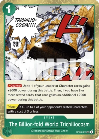 The Billion-fold World Trichiliocosm (OP06-038) (Jolly Roger Foil) — One Piece The Best (PRB01)