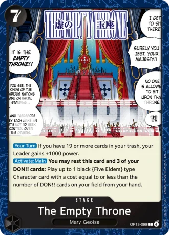 The Empty Throne (OP13-099) — Carrying on His Will (OP13)