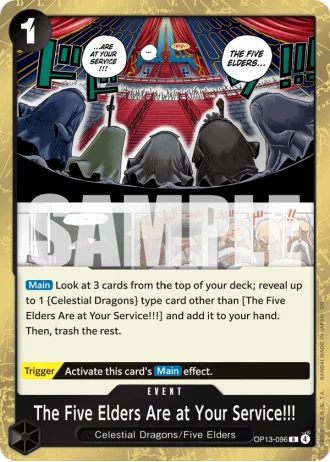 The Five Elders Are at Your Service!!! (OP13-096) — Carrying on His Will (OP13)